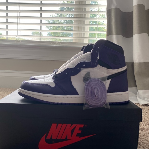 AIR JORDAN 1 retro og “Court Purple” deadstock 11M - Picture 4 of 7